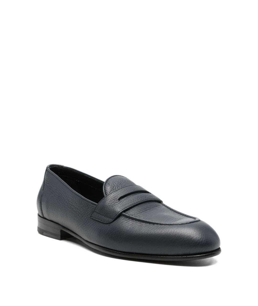 BRIONI Синие кожаные туфли, фото 3