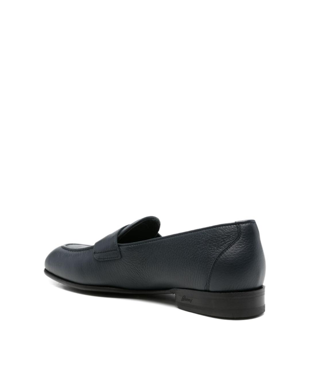 BRIONI Синие кожаные туфли, фото 2