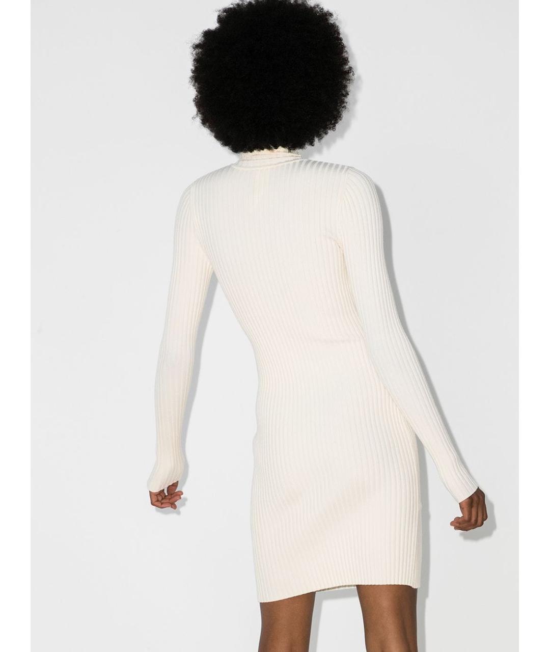 WOLFORD Бежевое шерстяное повседневное платье, фото 3