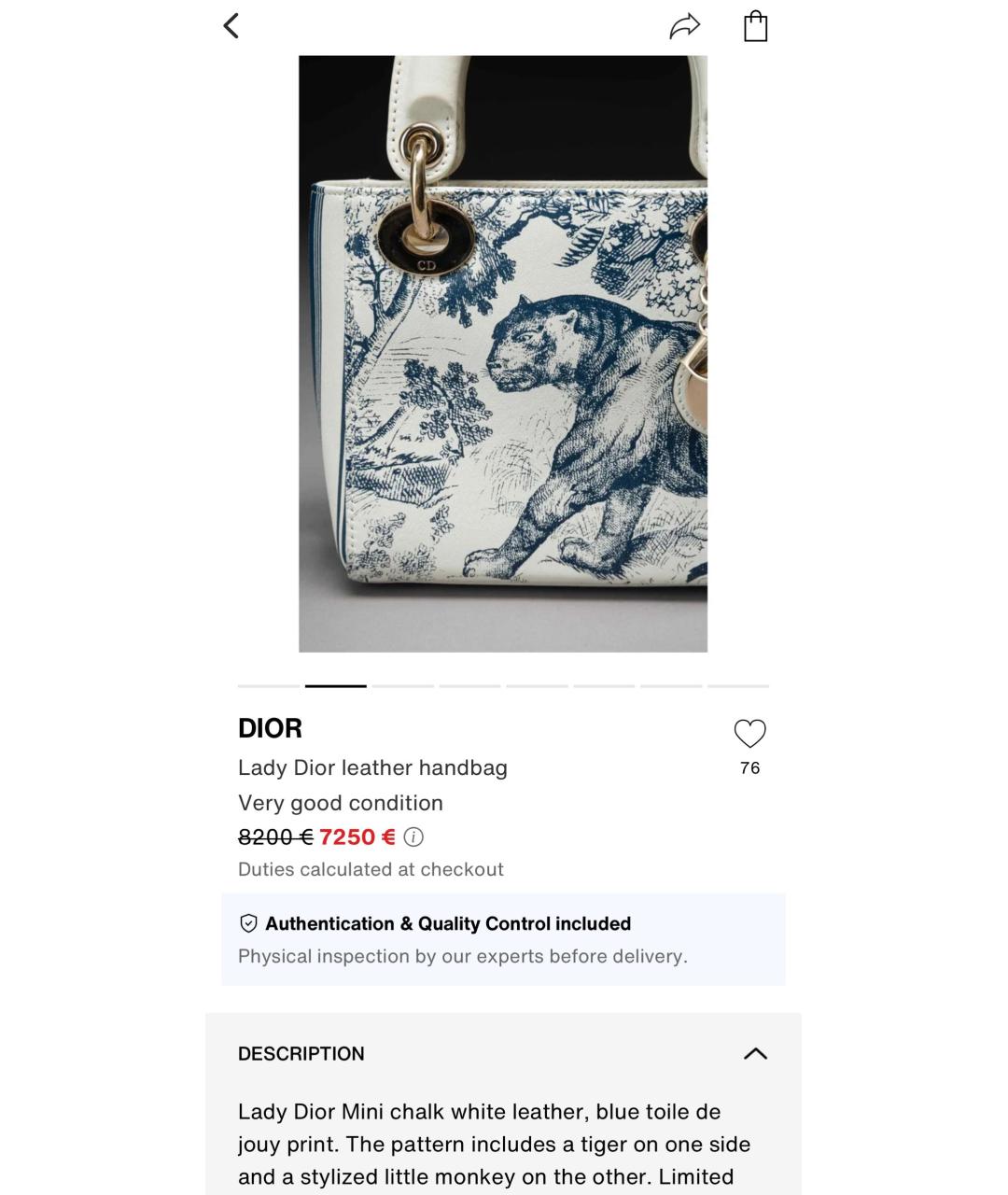 CHRISTIAN DIOR Белая сумка с короткими ручками, фото 8