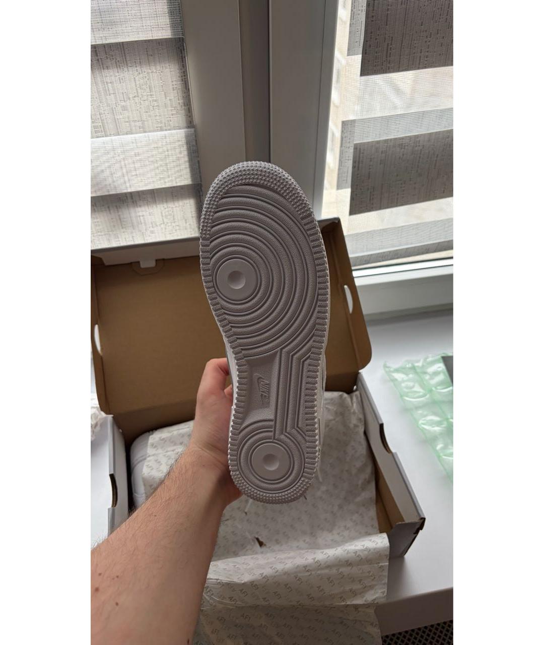 NIKE Белые кожаные низкие кроссовки / кеды, фото 6