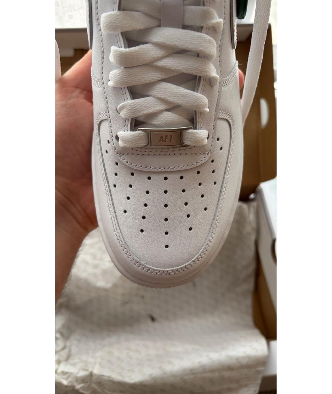 NIKE Белые кожаные низкие кроссовки / кеды, фото 7