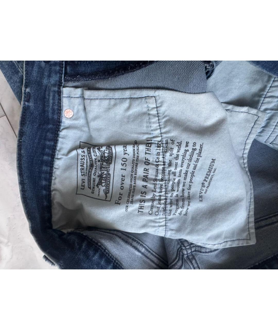 LEVI'S Голубые прямые джинсы, фото 7