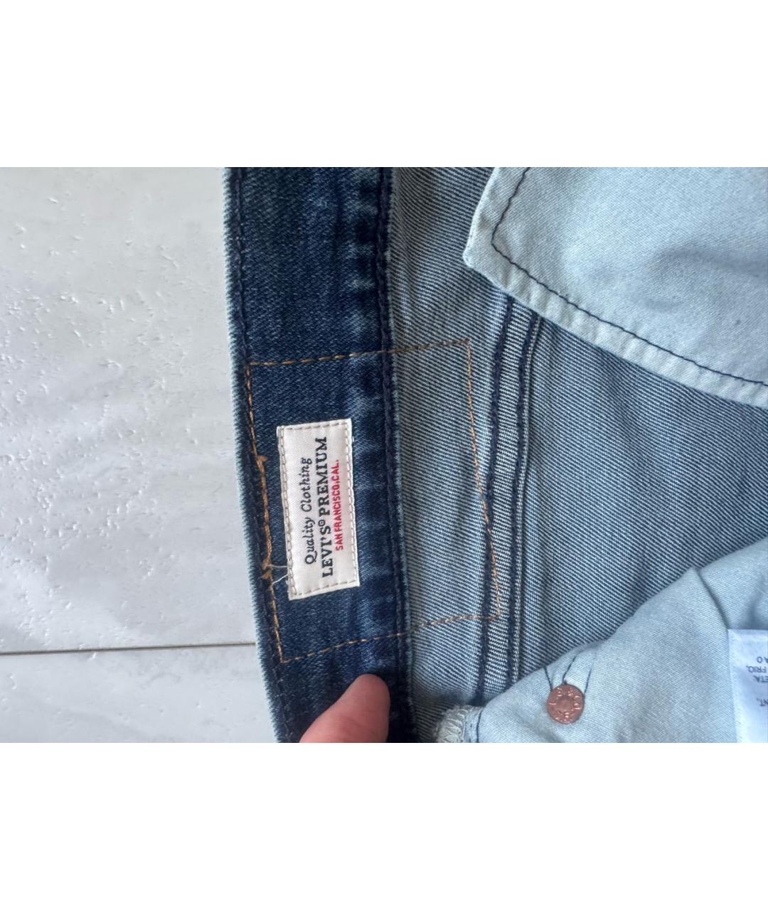 LEVI'S Голубые прямые джинсы, фото 3