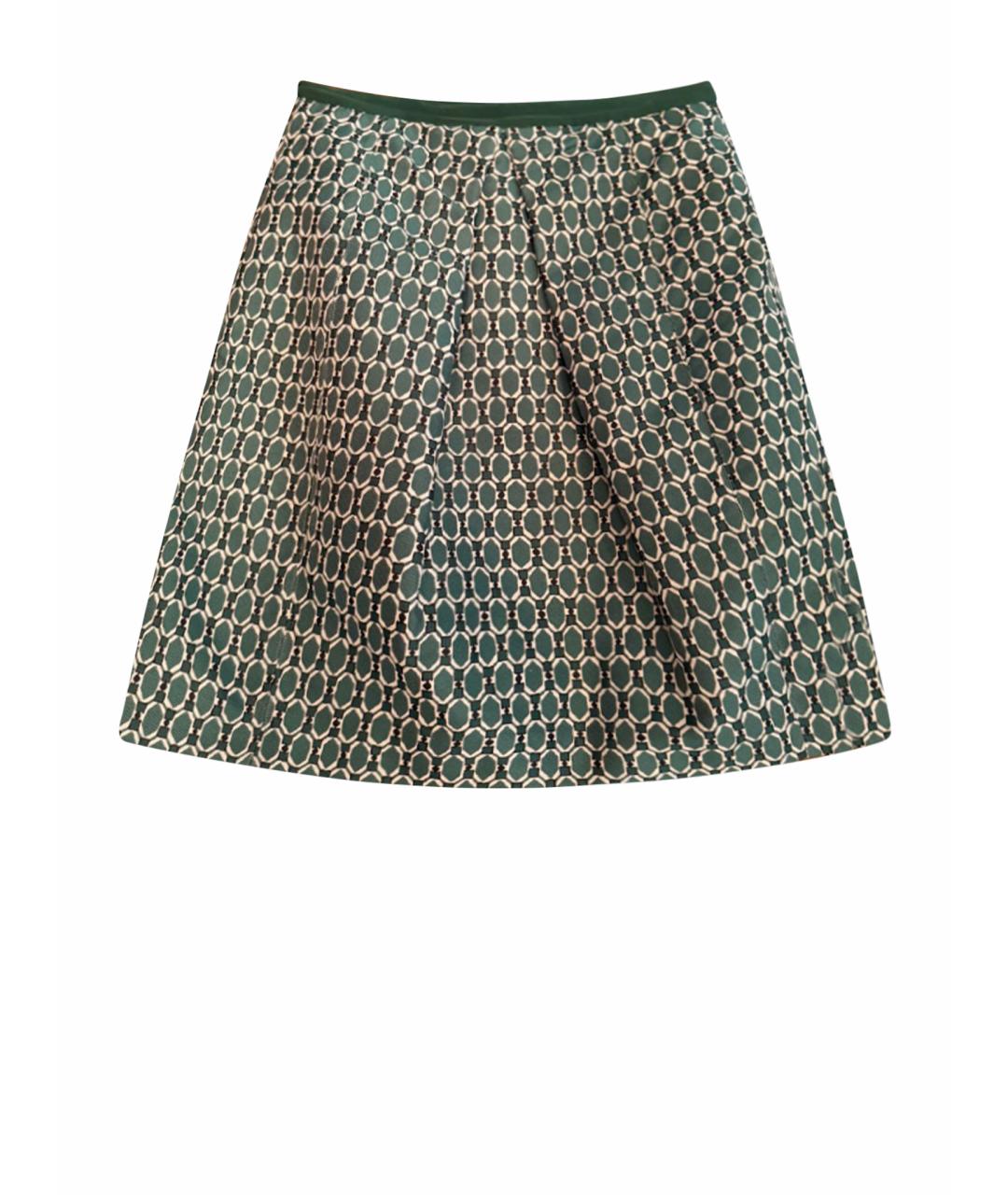 WEEKEND MAX MARA Зеленая хлопковая юбка миди, фото 1