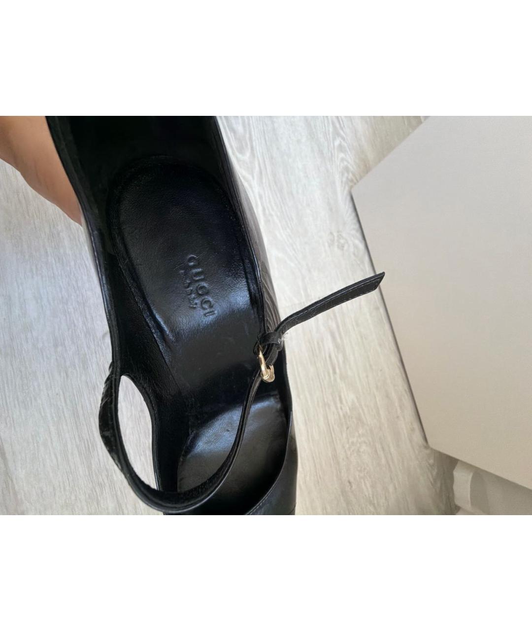 GUCCI Черные туфли из лакированной кожи, фото 6