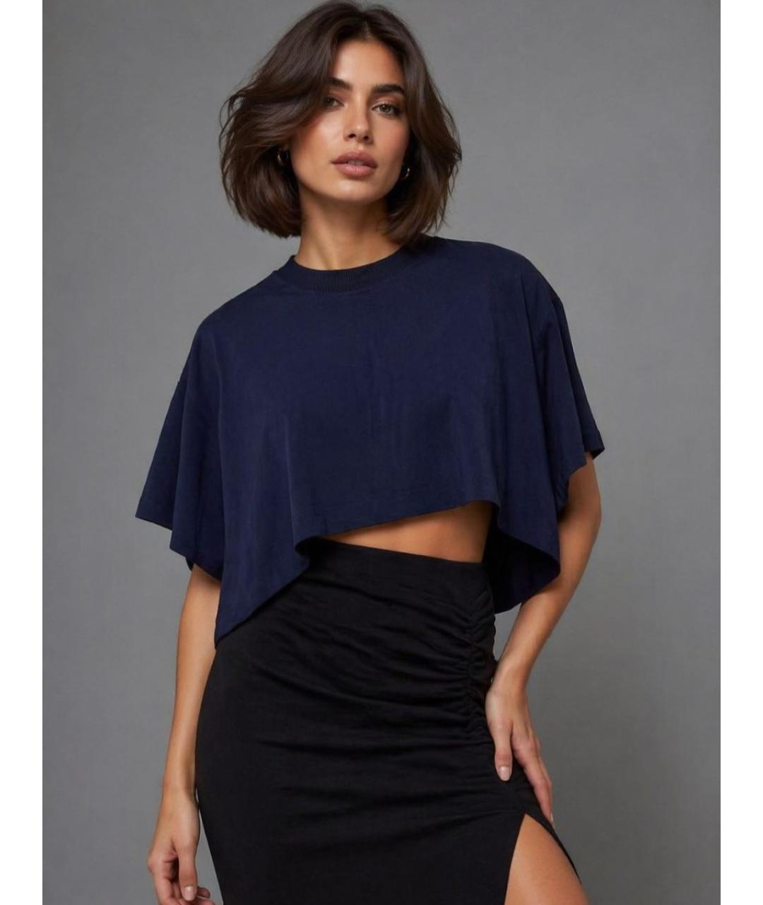 SPORTMAX Темно-синяя шелковая блузы, фото 6