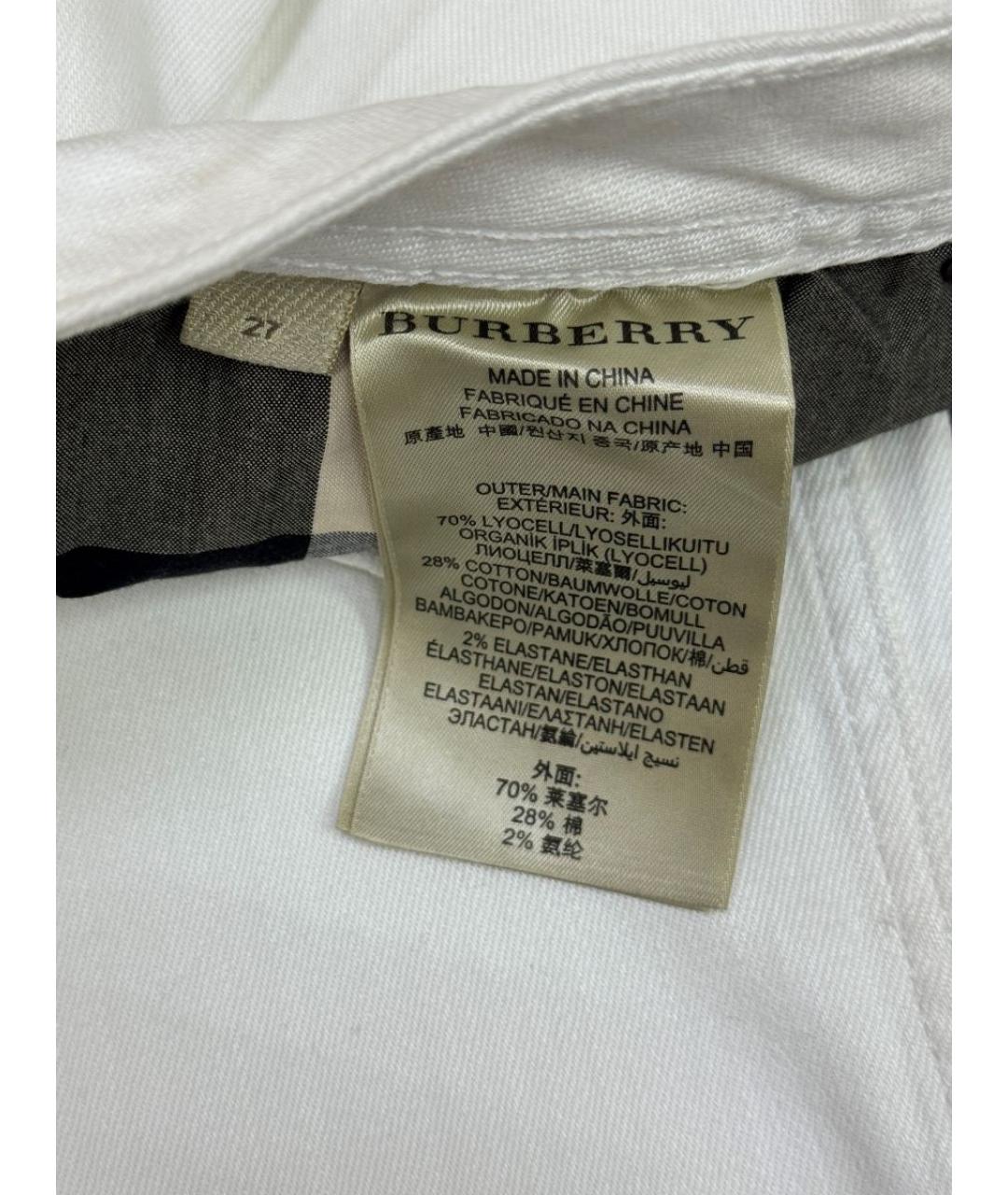 BURBERRY Белые джинсы слим, фото 6
