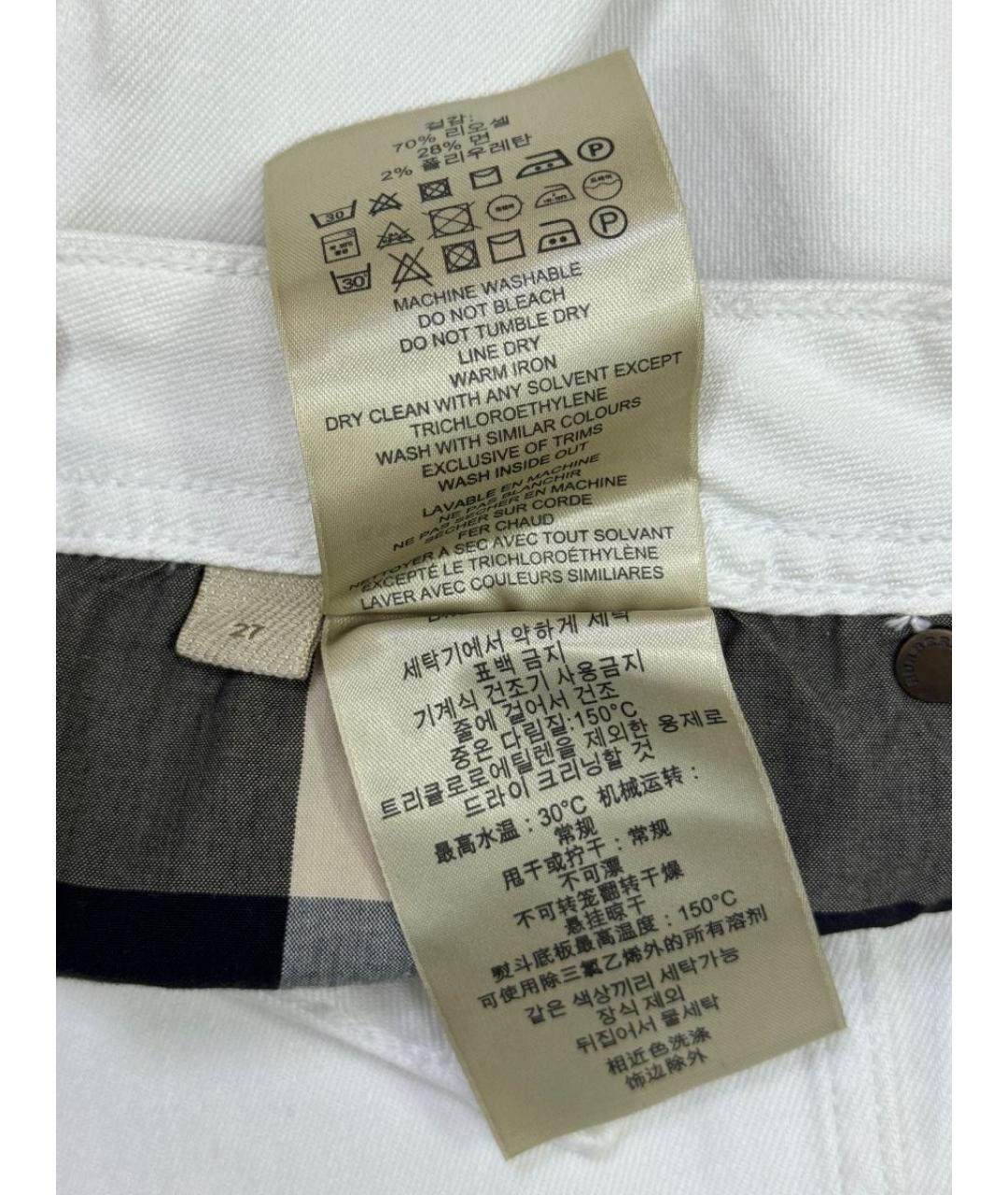 BURBERRY Белые джинсы слим, фото 7