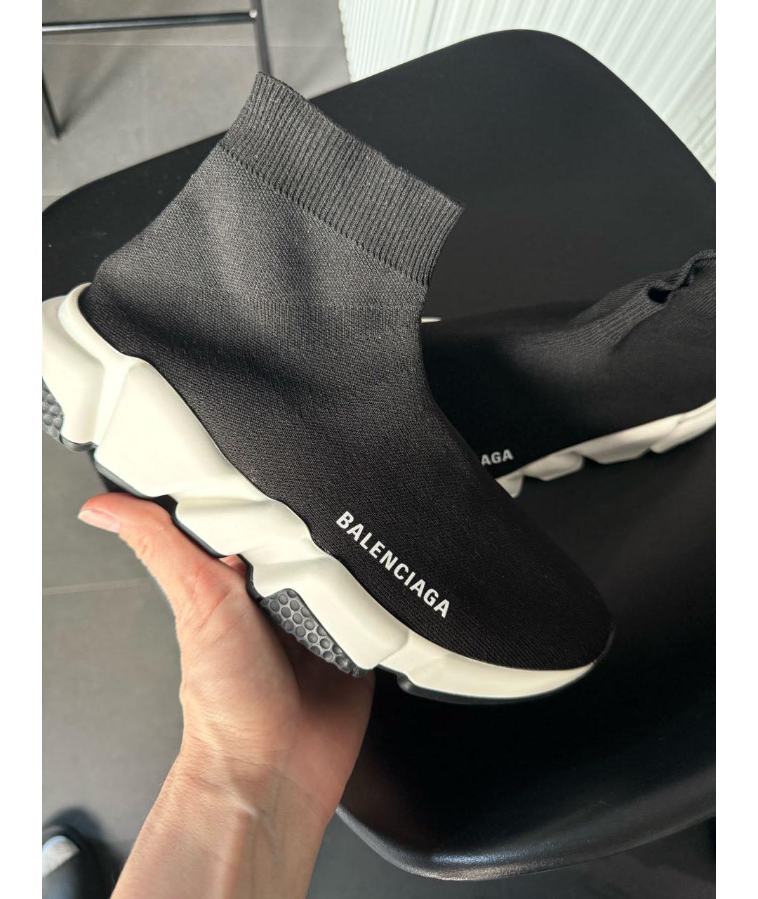 BALENCIAGA Черные текстильные кроссовки, фото 3