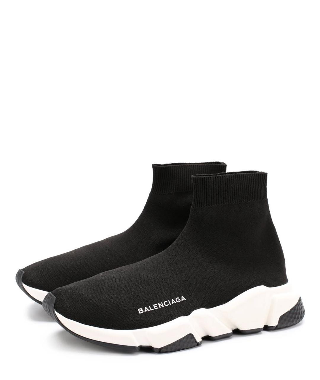 BALENCIAGA Черные текстильные кроссовки, фото 2