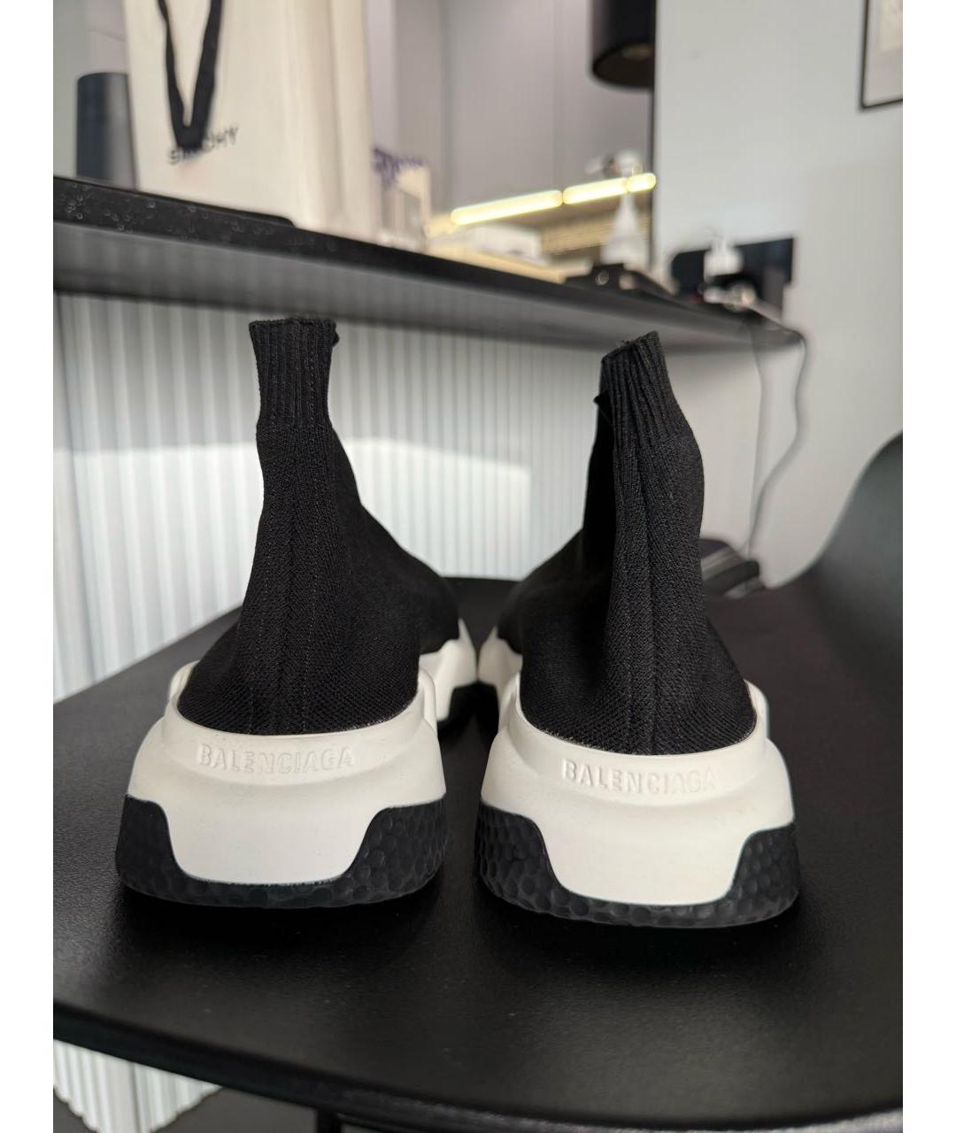 BALENCIAGA Черные текстильные кроссовки, фото 4