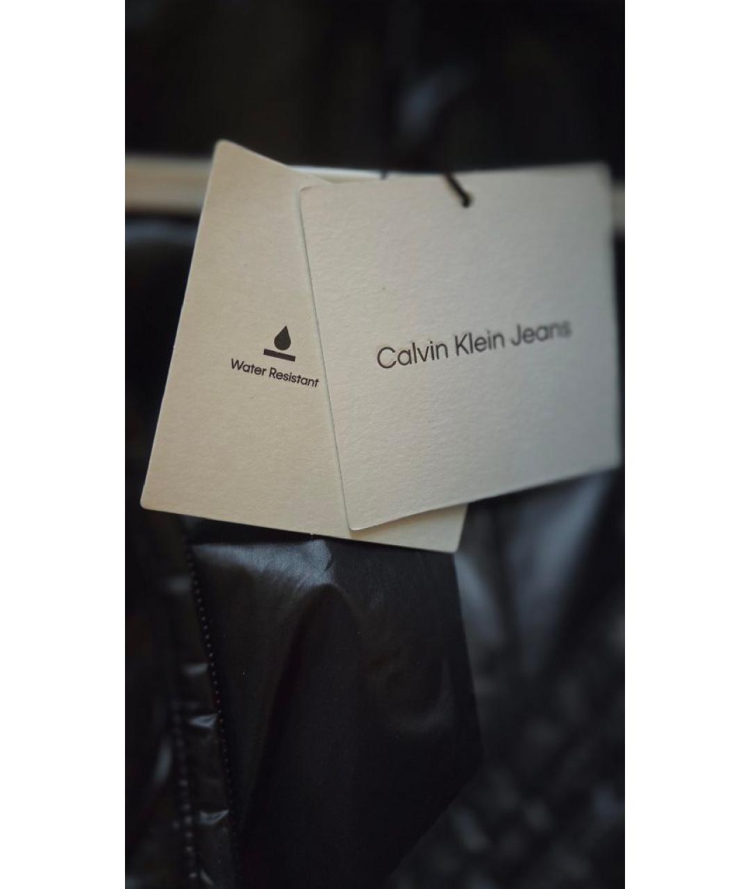 CALVIN KLEIN Черная полиэстеровая куртка, фото 3