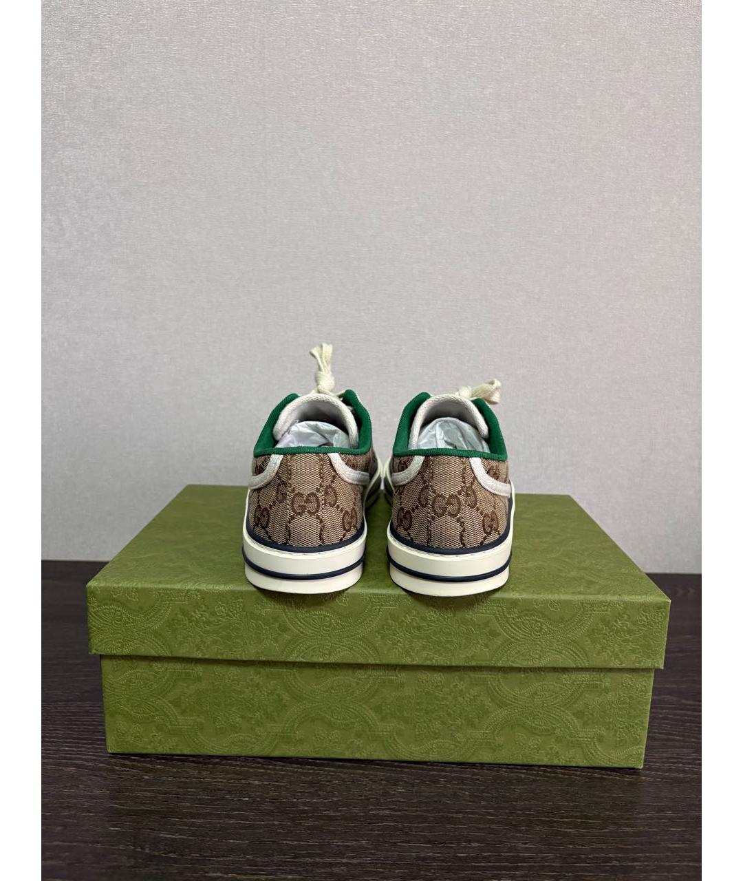 GUCCI Коричневые кеды, фото 4