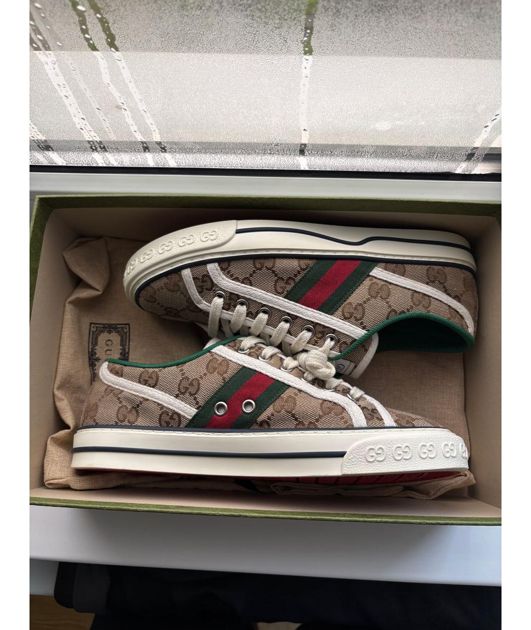 GUCCI Коричневые кеды, фото 8