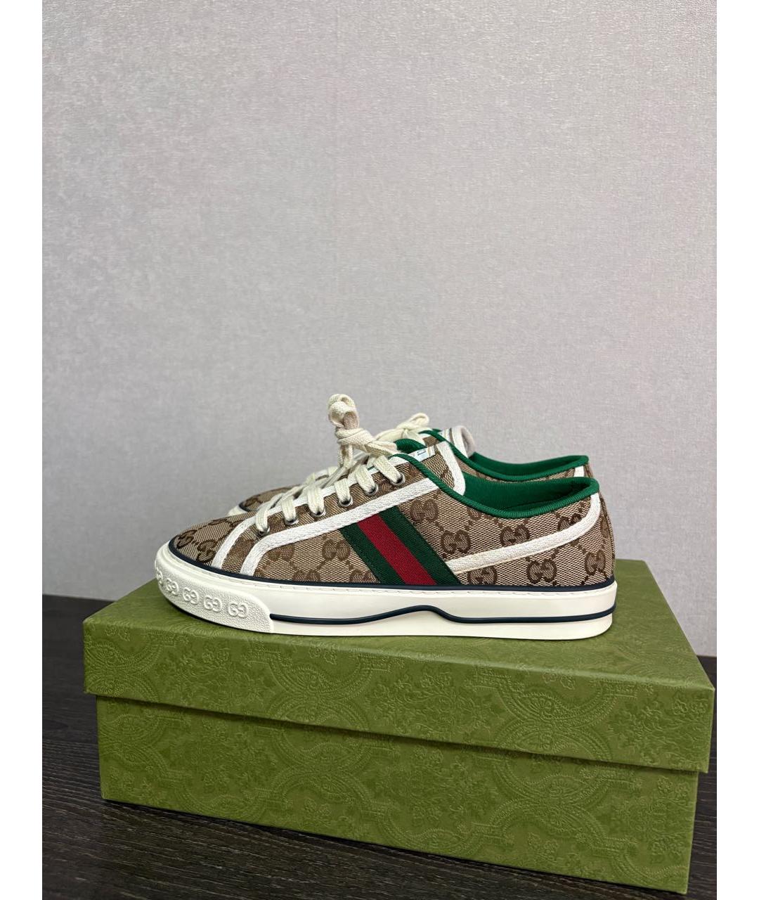 GUCCI Коричневые кеды, фото 5
