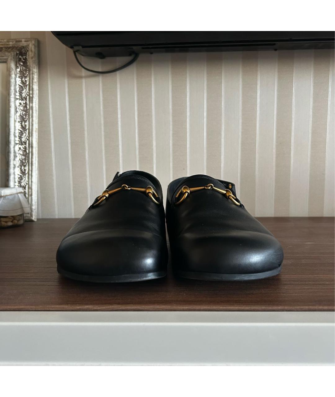 GUCCI Черные кожаные сандалии, фото 2