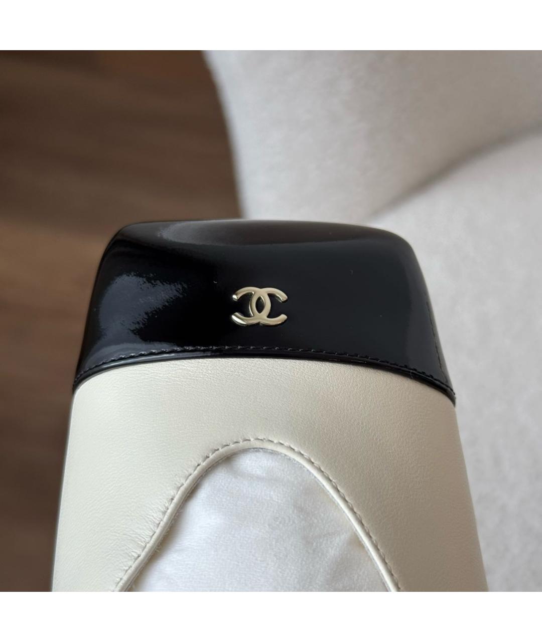 CHANEL Белые кожаные туфли, фото 8