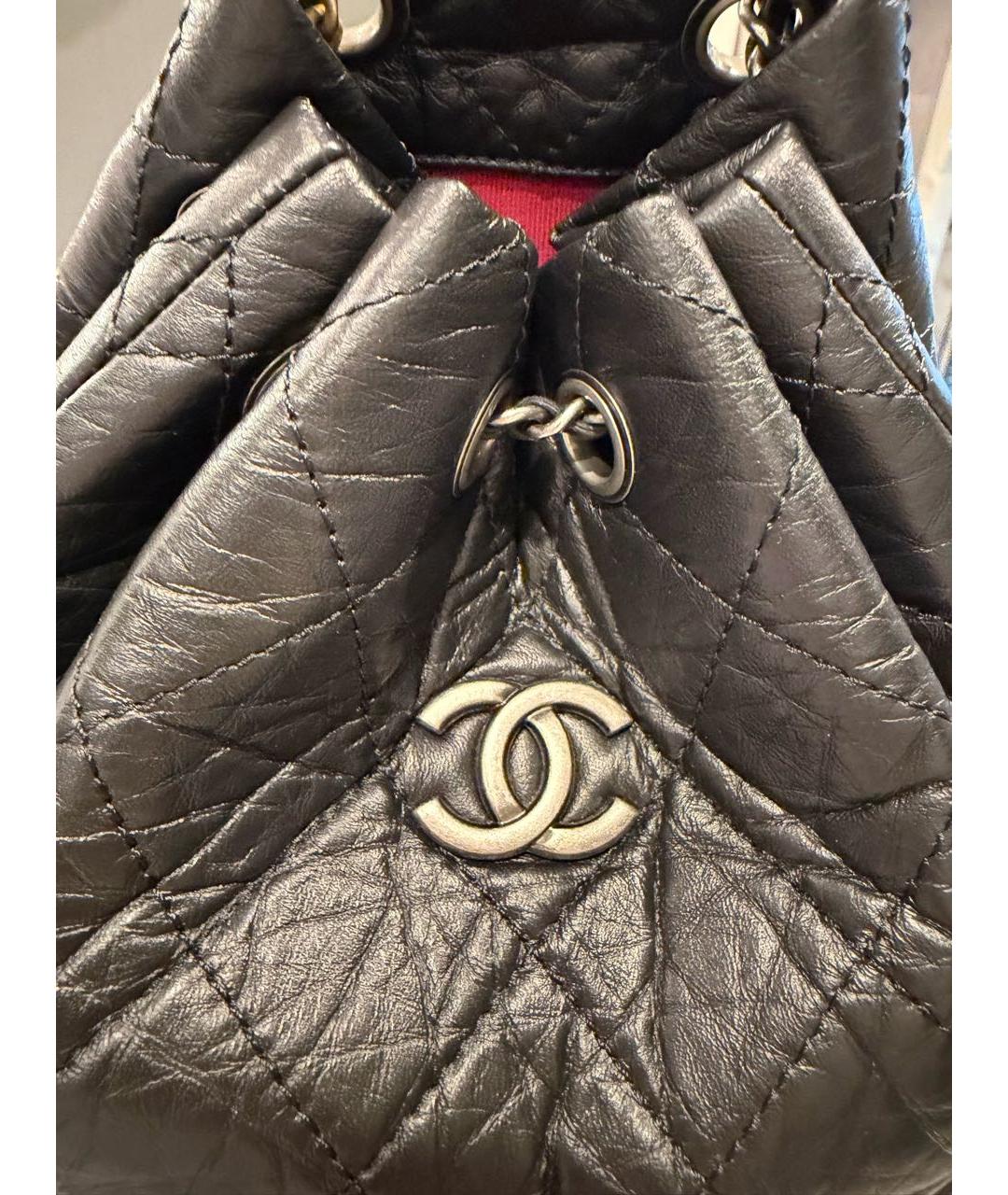 CHANEL Черный кожаный рюкзак, фото 4