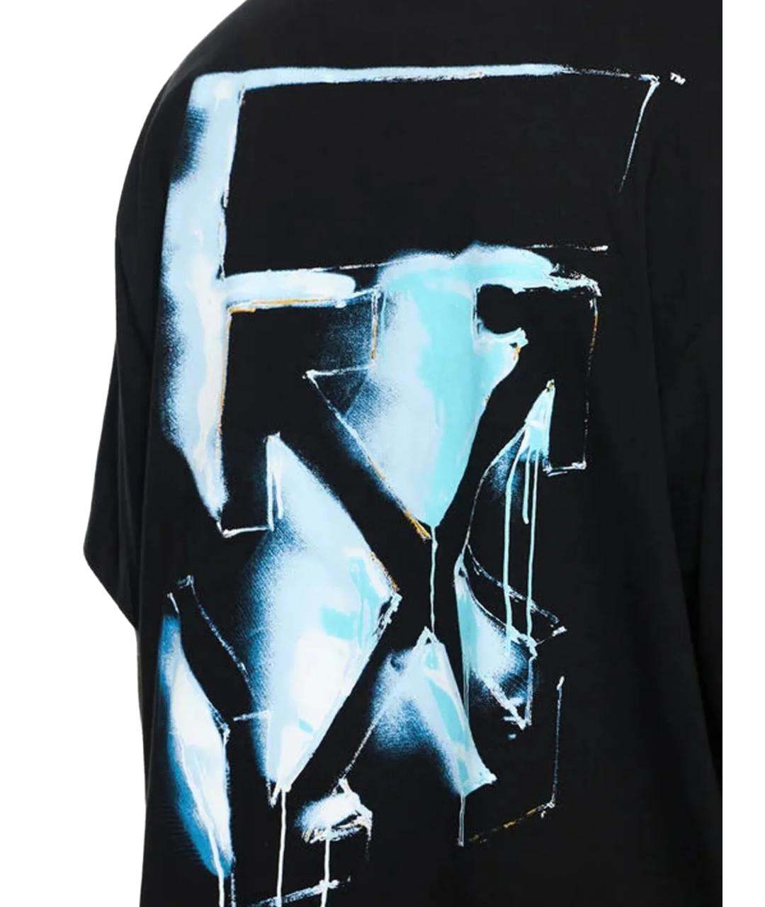 OFF-WHITE Черная хлопковая футболка, фото 3