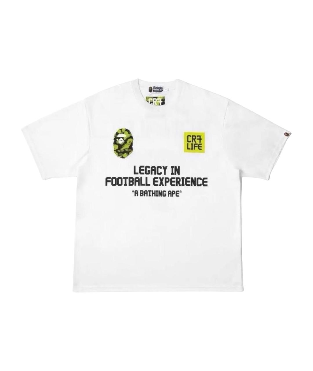 A BATHING APE Белая хлопковая футболка, фото 1