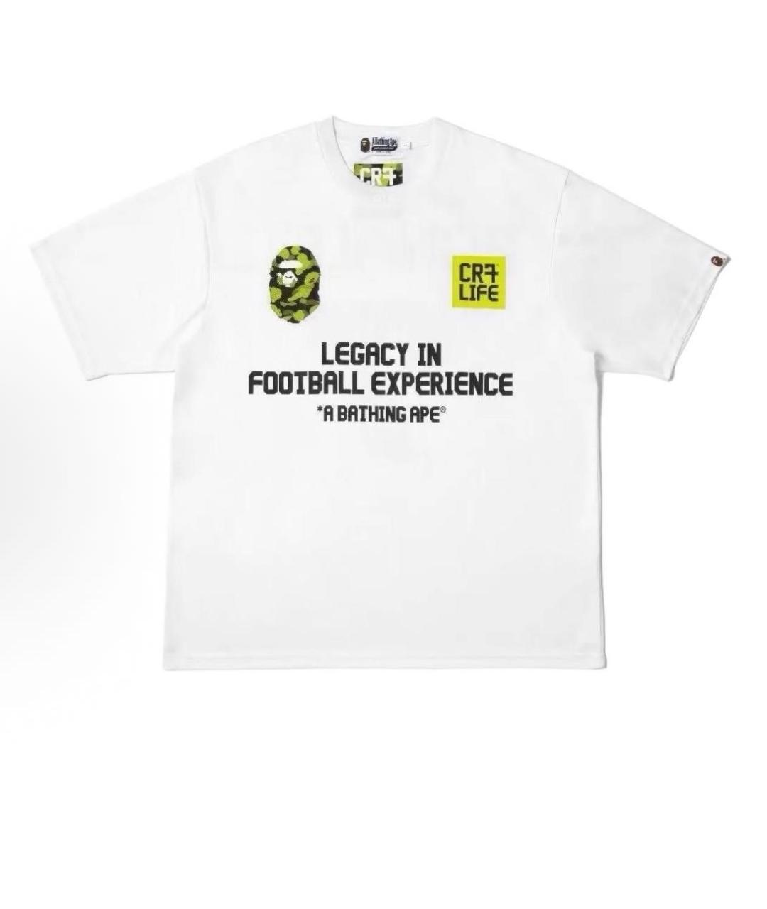 A BATHING APE Белая хлопковая футболка, фото 6
