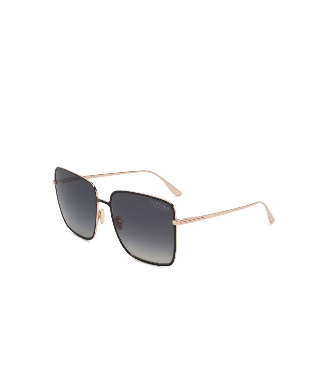 TOM FORD Золотые металлические солнцезащитные очки, фото 7