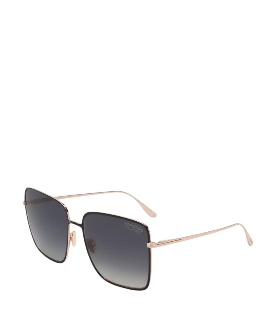 TOM FORD Золотые металлические солнцезащитные очки, фото 1