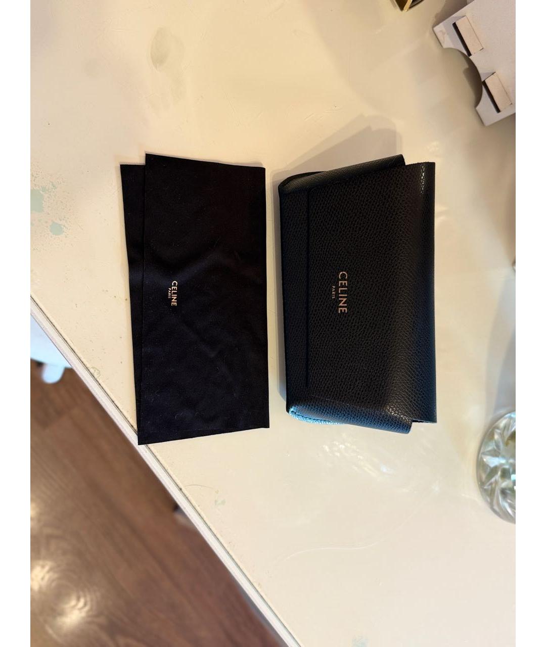 CELINE Золотые металлические солнцезащитные очки, фото 4