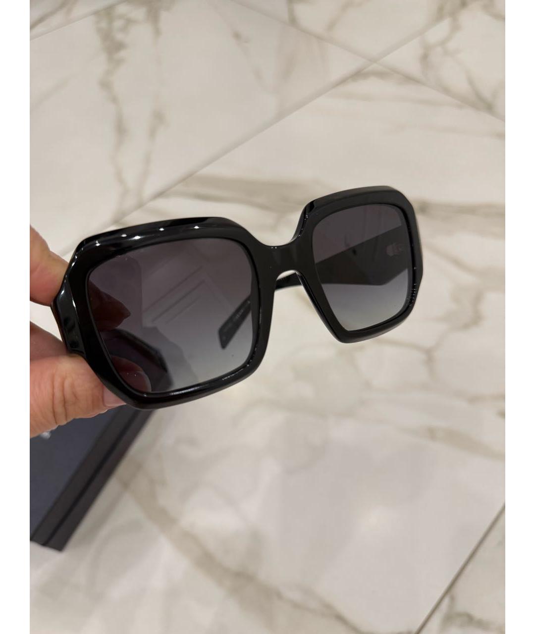 PRADA Черные пластиковые солнцезащитные очки, фото 5