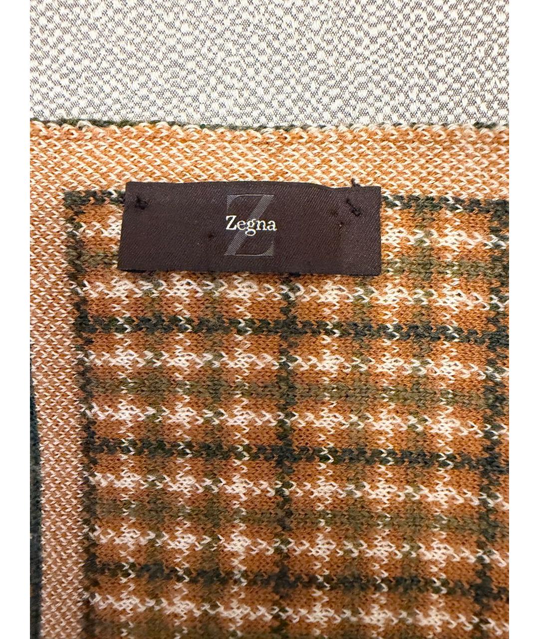 ZEGNA Зеленый шерстяной шарф, фото 2