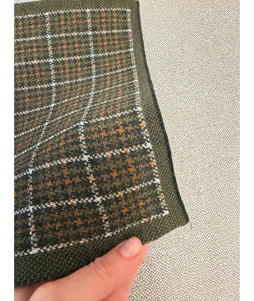 ZEGNA Зеленый шерстяной шарф, фото 4