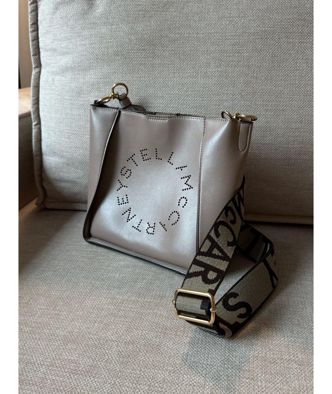 STELLA MCCARTNEY Бежевая сумка через плечо из искусственной кожи, фото 2
