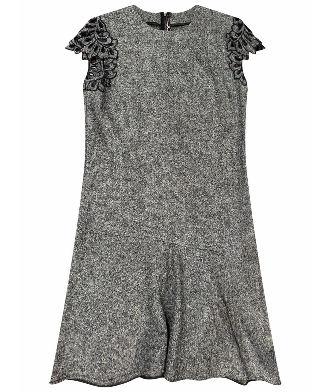 ERMANNO SCERVINO Серое шерстяное повседневное платье, фото 1