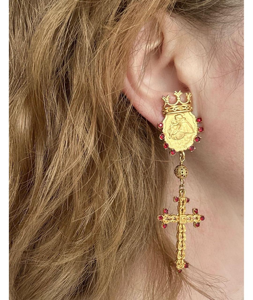DOLCE&GABBANA Желтые клипсы, фото 4