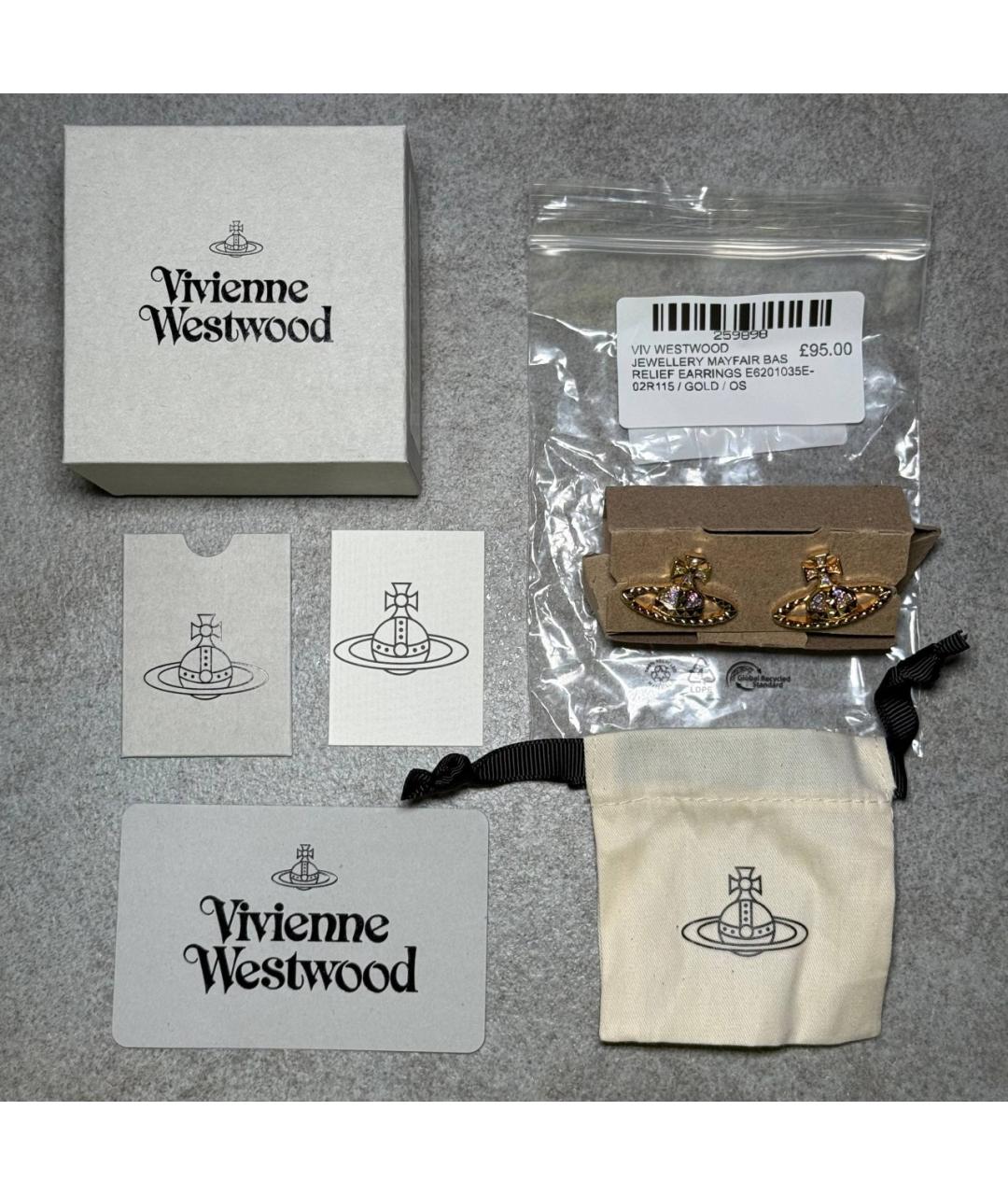 VIVIENNE WESTWOOD Золотые серьги, фото 4