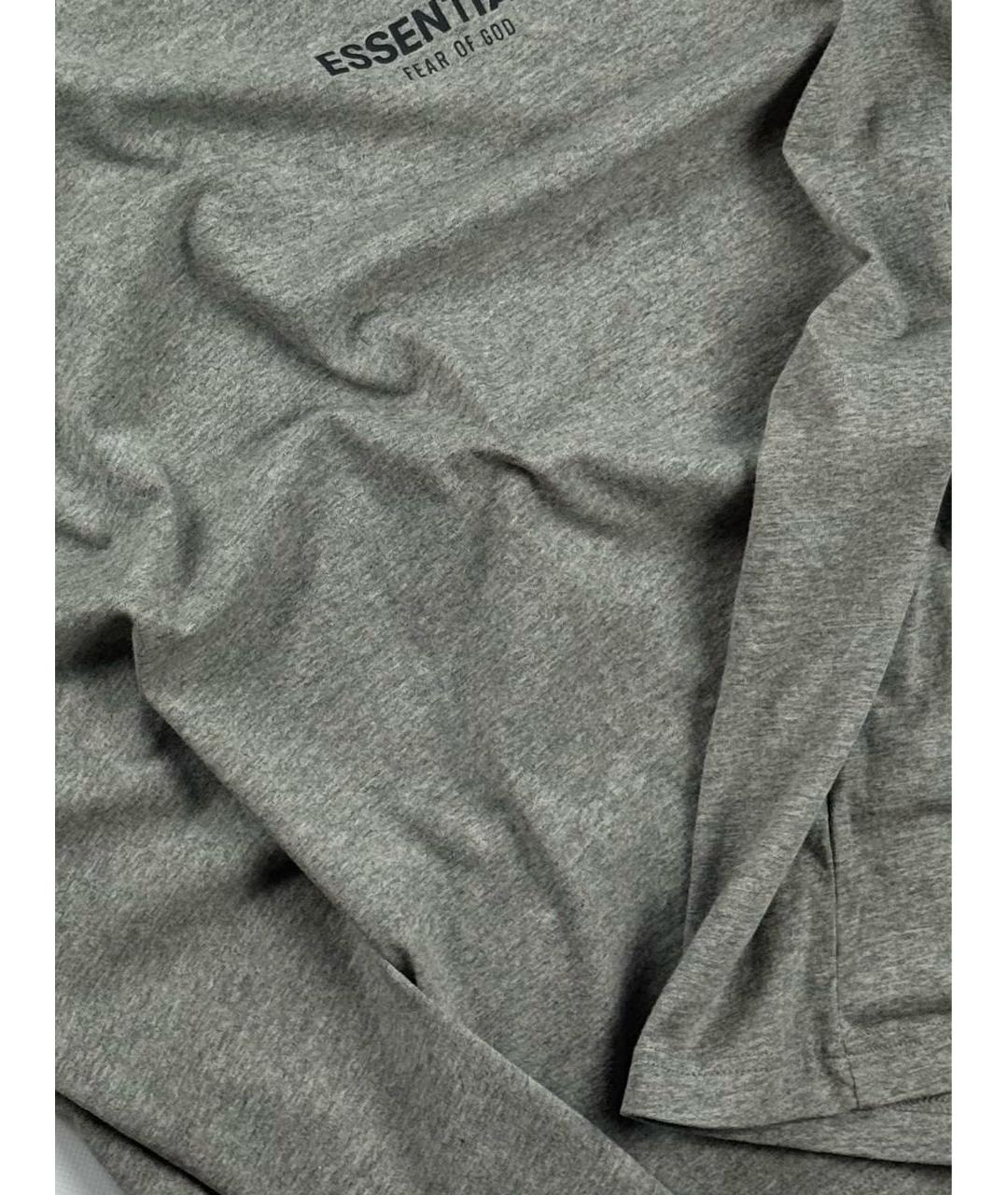 FEAR OF GOD ESSENTIALS Серая хлопковая футболка, фото 5