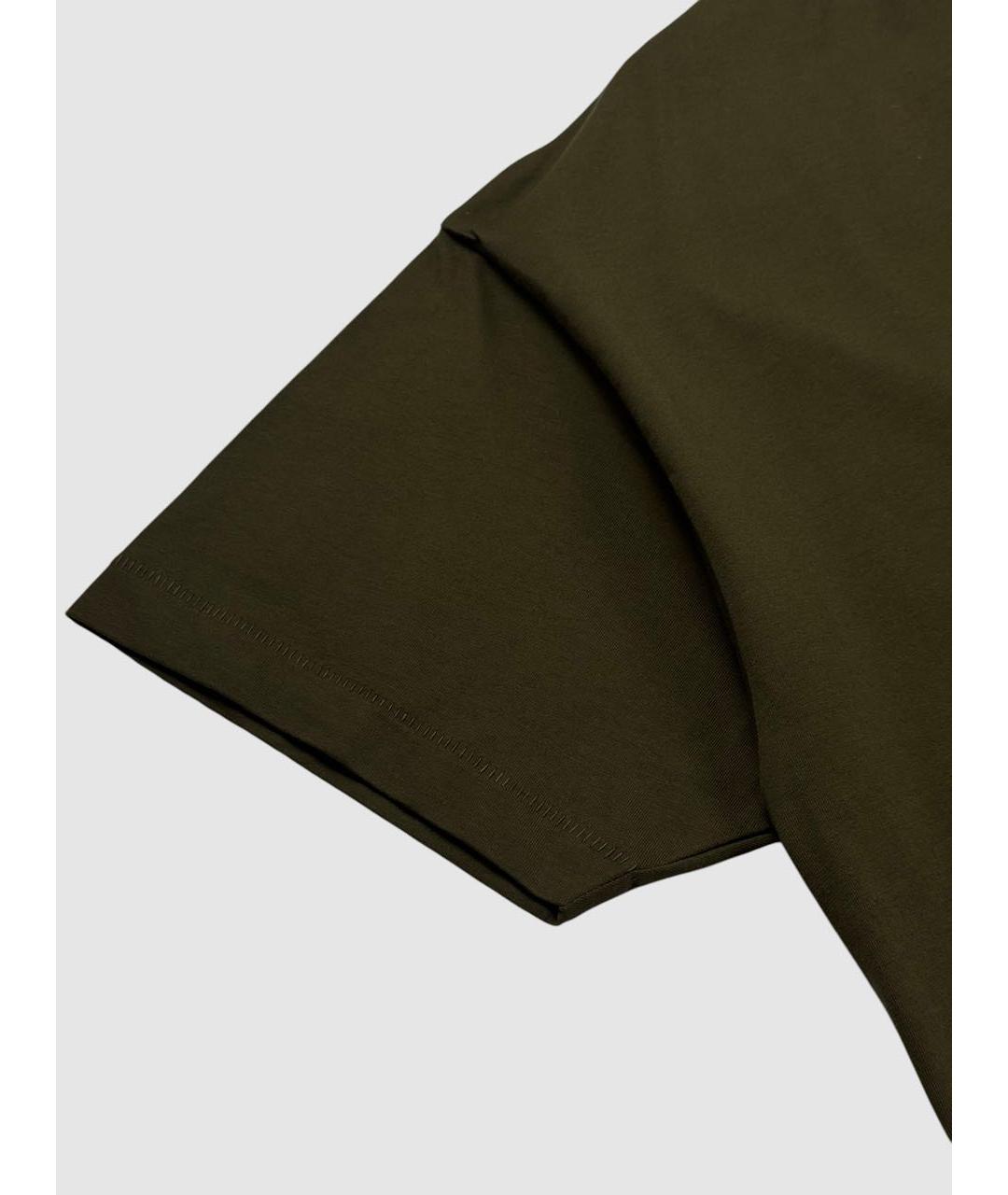 FEAR OF GOD ESSENTIALS Хаки хлопковая футболка, фото 4