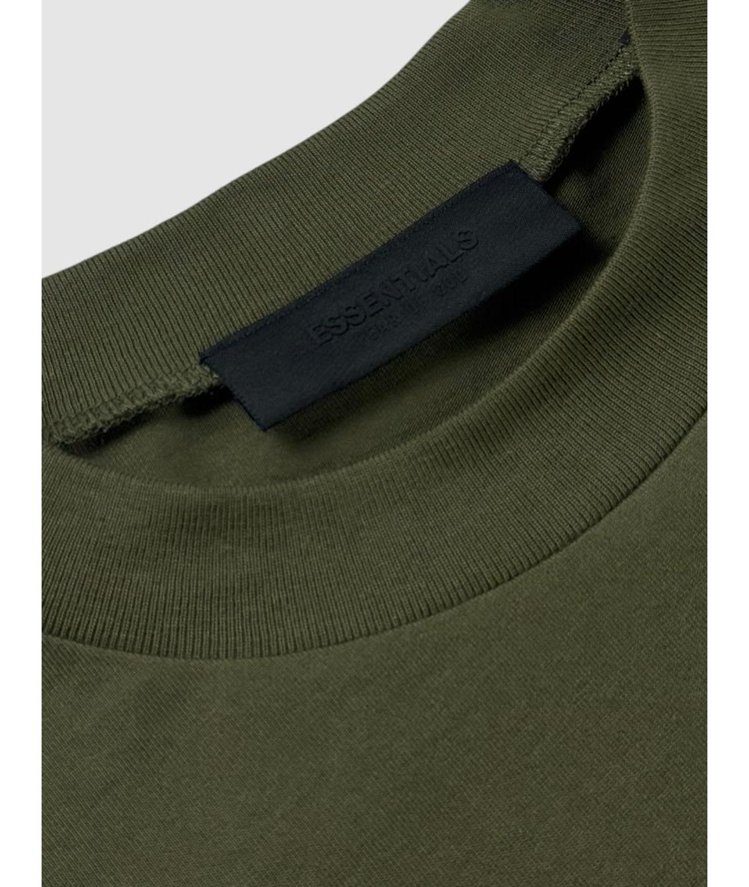 FEAR OF GOD ESSENTIALS Зеленая хлопковая футболка, фото 6