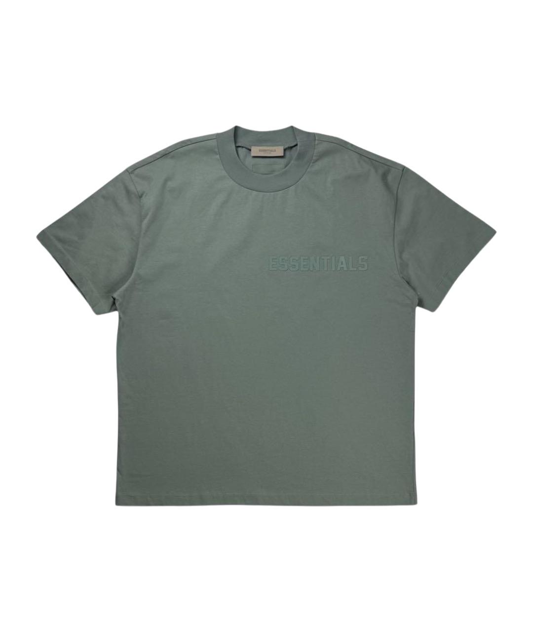 FEAR OF GOD ESSENTIALS Бирюзовая хлопковая футболка, фото 1