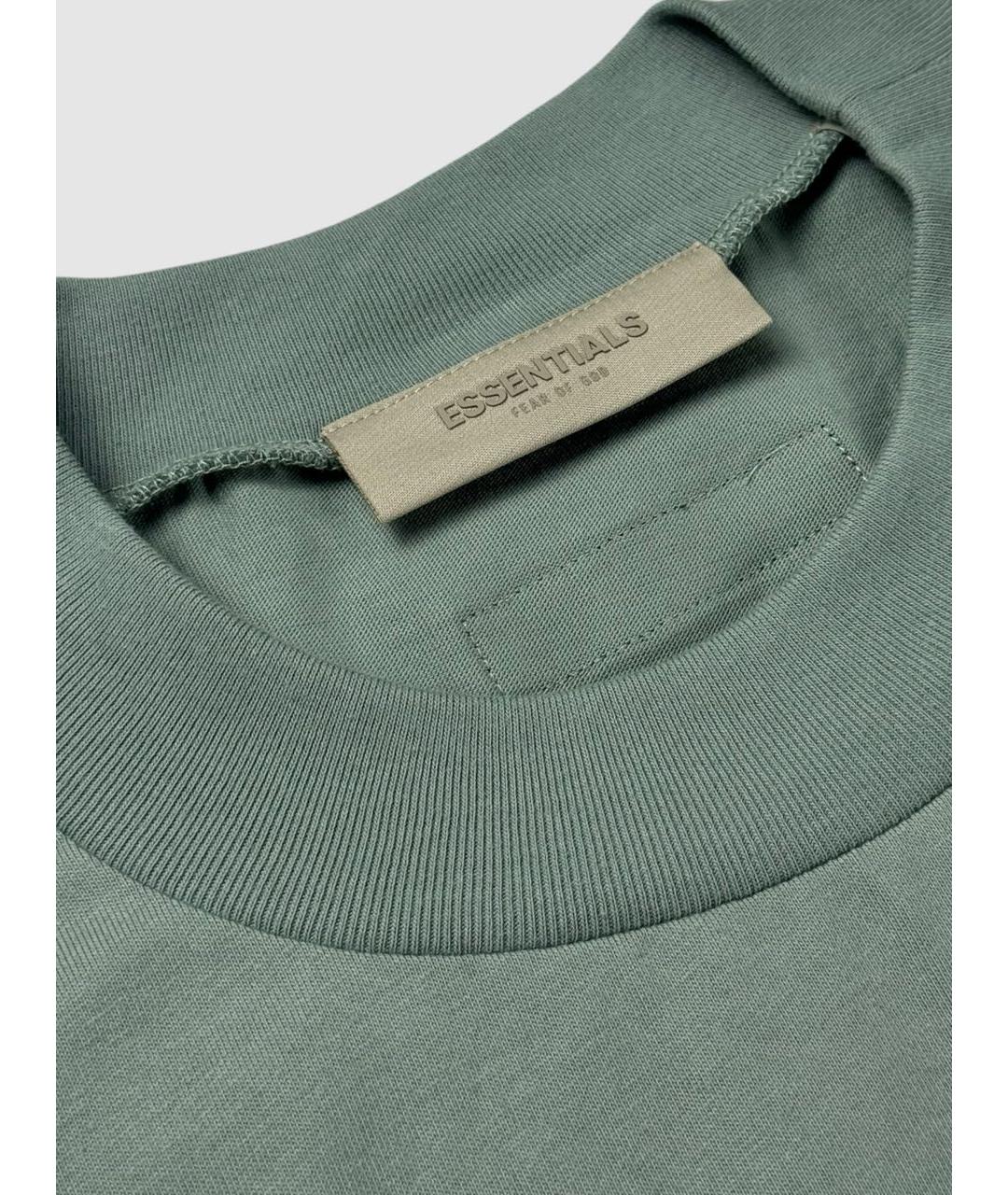 FEAR OF GOD ESSENTIALS Бирюзовая хлопковая футболка, фото 3