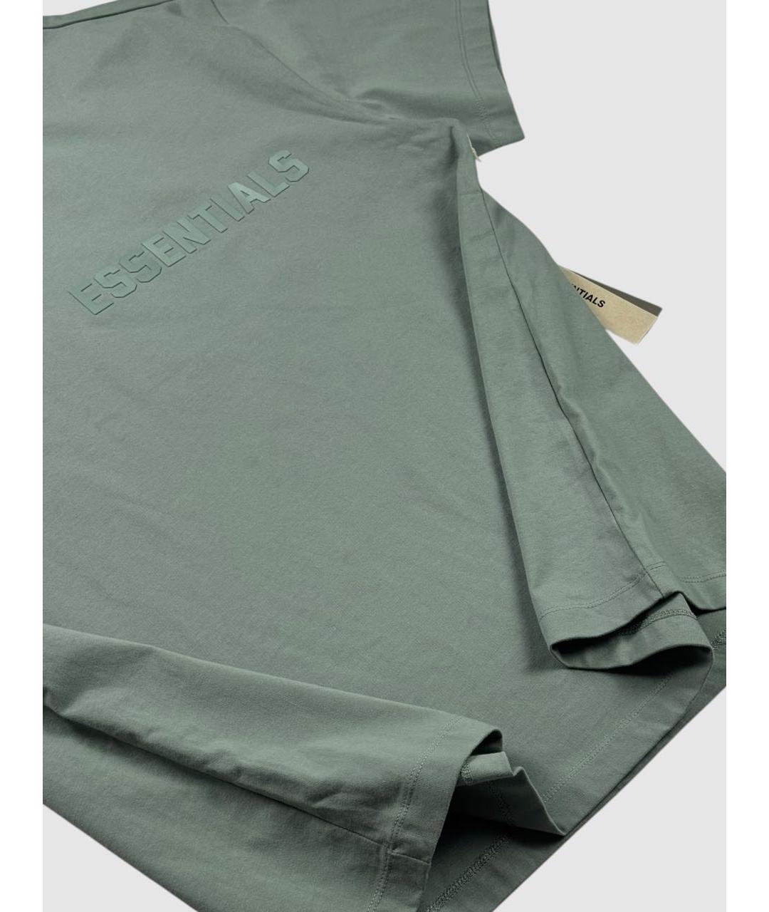 FEAR OF GOD ESSENTIALS Бирюзовая хлопковая футболка, фото 5