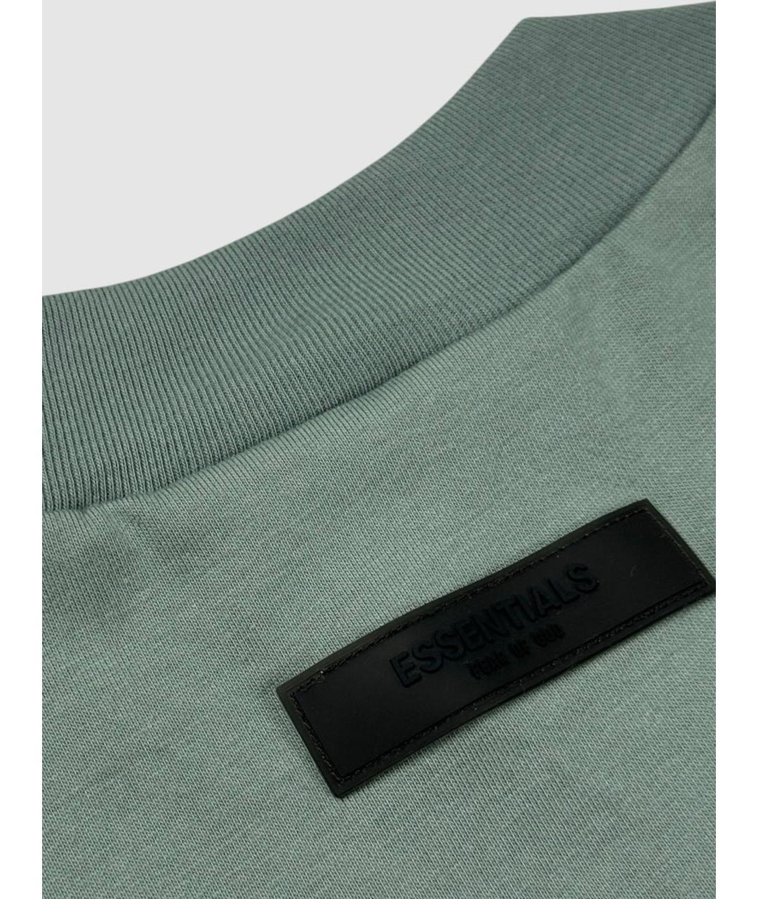 FEAR OF GOD ESSENTIALS Бирюзовая хлопковая футболка, фото 4