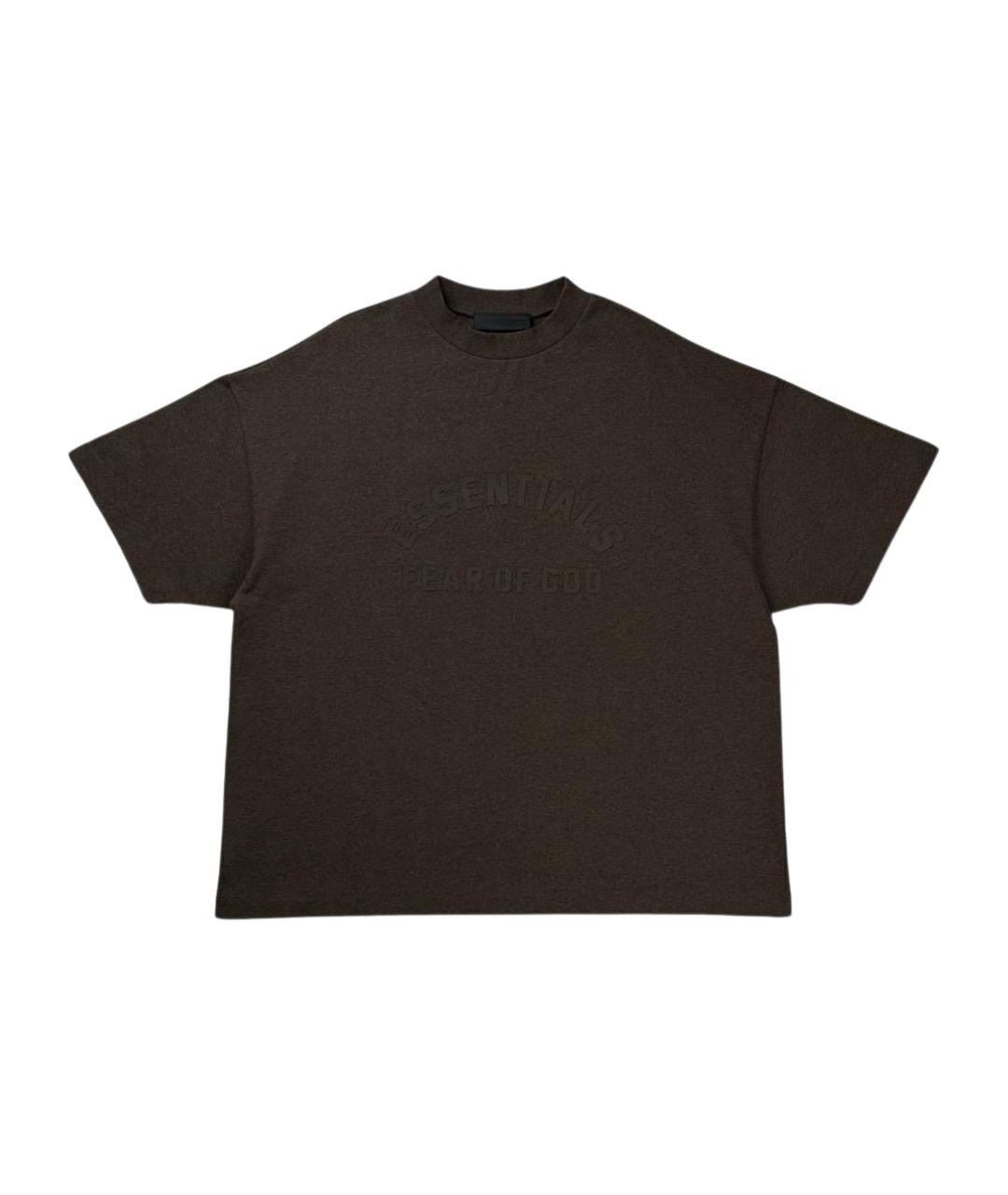 FEAR OF GOD ESSENTIALS Коричневая хлопковая футболка, фото 1