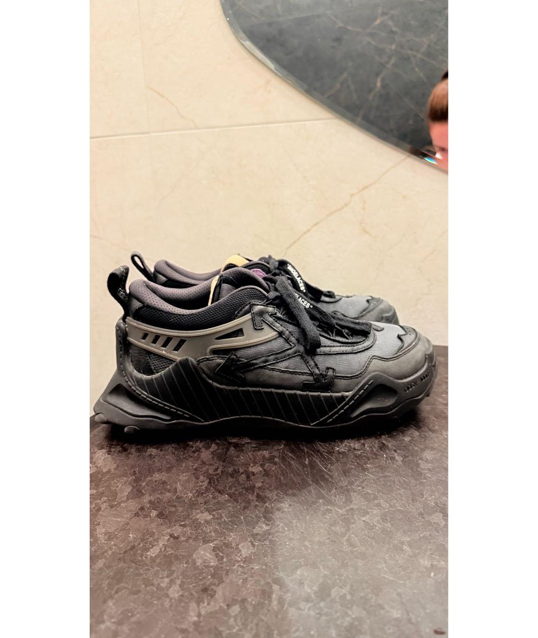 OFF-WHITE Антрацитовые высокие кроссовки / кеды, фото 5