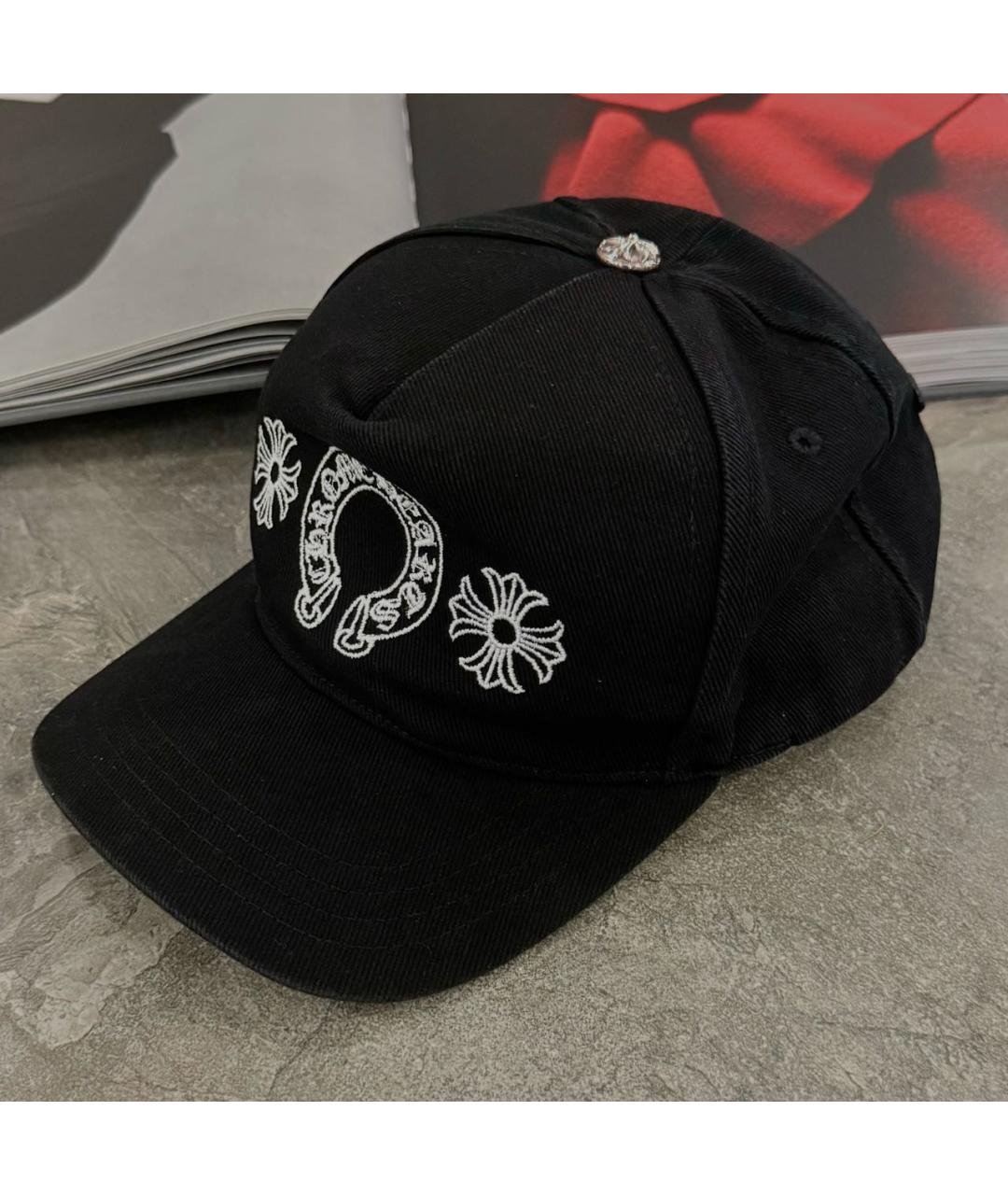 CHROME HEARTS Черная хлопковая кепка, фото 3
