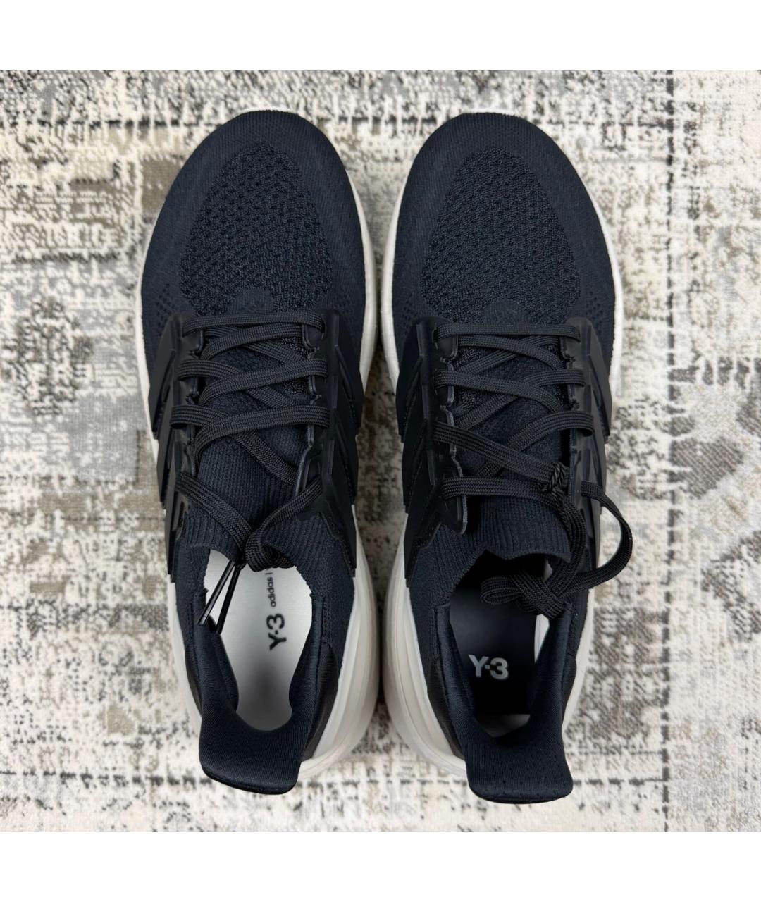 Y-3 Черные текстильные низкие кроссовки / кеды, фото 3