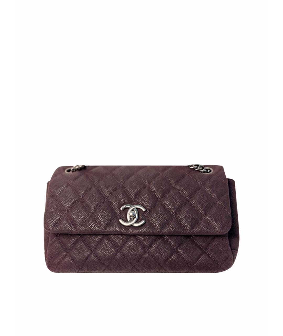 CHANEL Фиолетовая кожаная сумка через плечо, фото 1