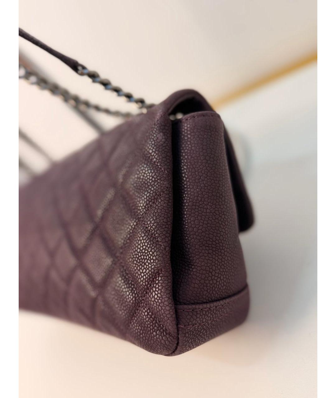 CHANEL Фиолетовая кожаная сумка через плечо, фото 5