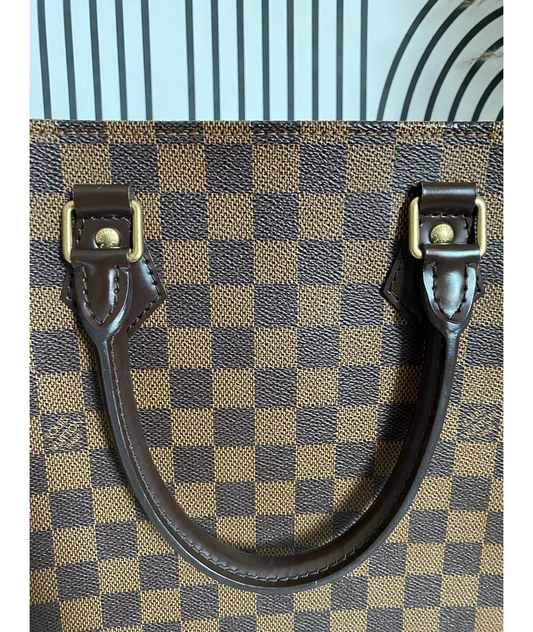 LOUIS VUITTON Коричневая сумка с короткими ручками, фото 5